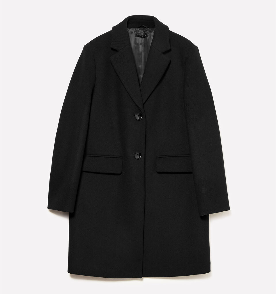 Schwarzer Midimantel - mäntel für damen - Schwarz | Sisley image number 1